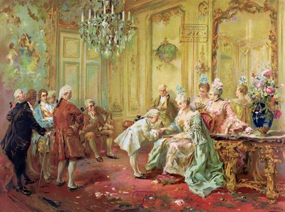 La presentazione del giovane Mozart a Mme de Pompadour a Versailles nel 1763 da Vicente de Paredes